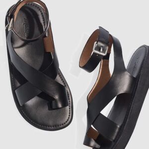 Women's Madewell The Natasha Flatform Sandal in Black Size 6.5